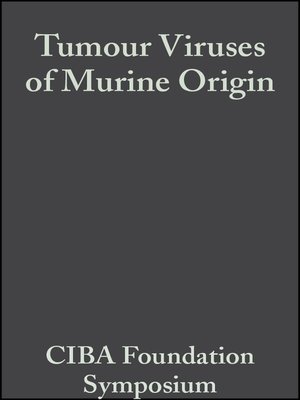 cover image of Tumour Viruses of Murine Origin